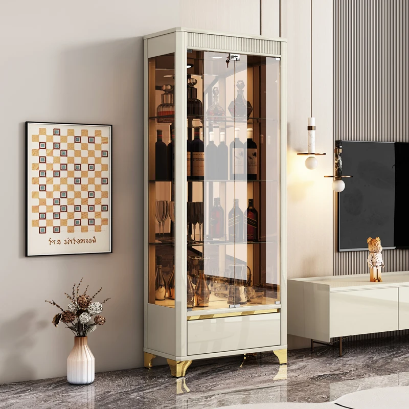 

Glass Storage Display Cabinet Nordic Office Organizer Living Room Cabinets Apartments Modern Szafki Do Salonu Furniture Home