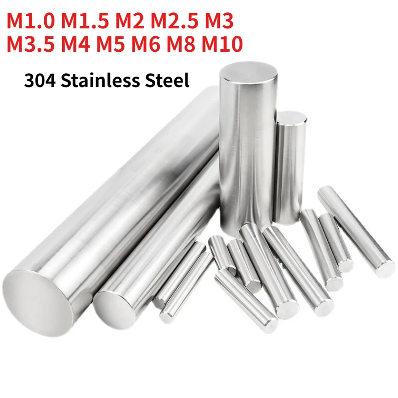 M1.0 M1.5 M2 M2.5 M3 M3.5 M4 M5 M6 M8 M10 304 Stainless Steel Cylindrical Dowel Pin DIN6325 GB119 Solid Straight Locating Pin