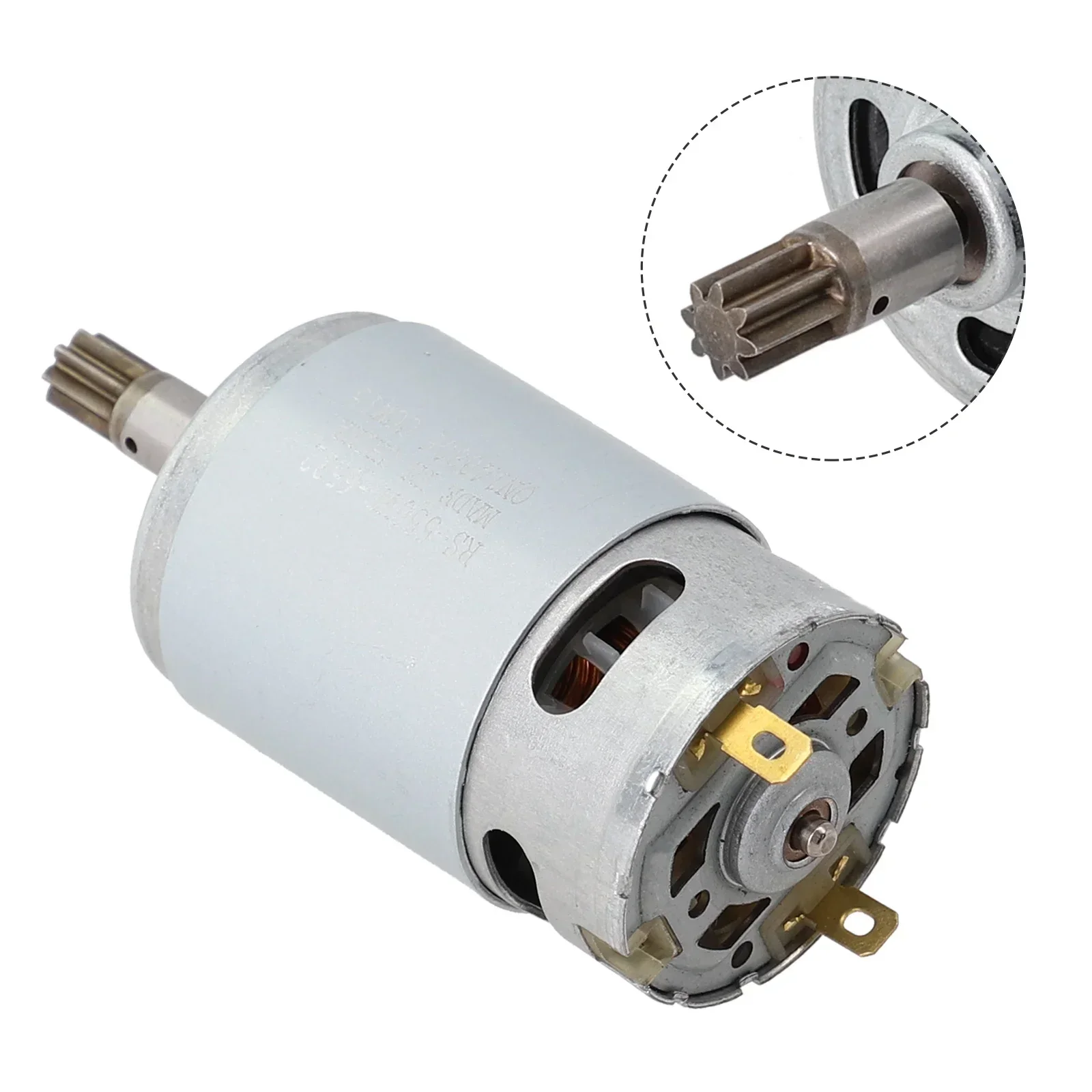 For WORX For Rockwell 8 Teeth Motor WX390.1 38mm 50027484 Metal Power Tool RS-550VD-6532 Silver WU390.1 Quality