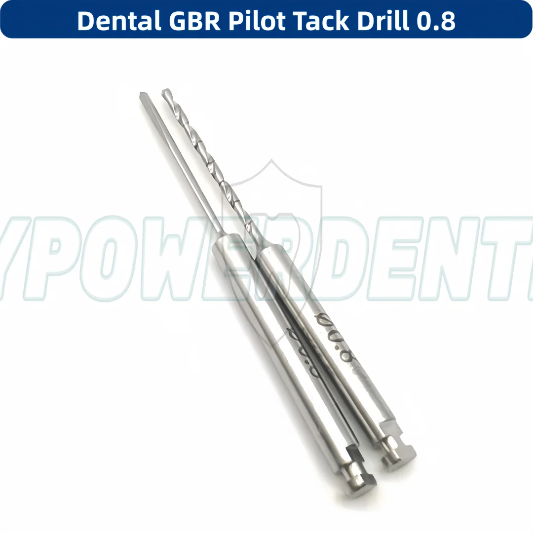 

Dental GBR Pilot Tack Drill Bit Implant Drills Cortical Dense Bone Hole 0.8mm
