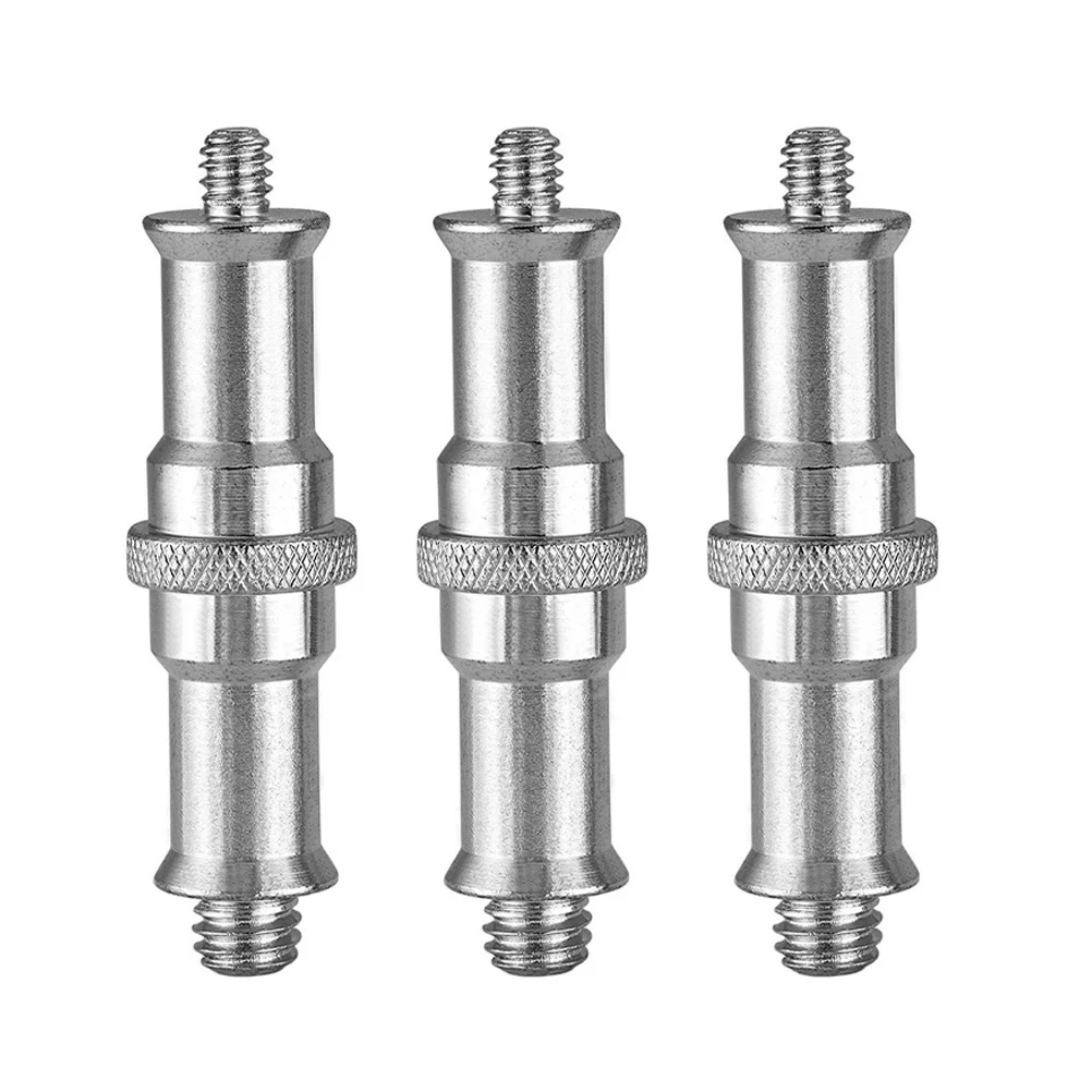 

3pcs 1/4 To 3/8 Adapter Screw Spigot Threaded Converter For Tripod Light Stand Monopod Mounting Plate Studio Equipment Durable