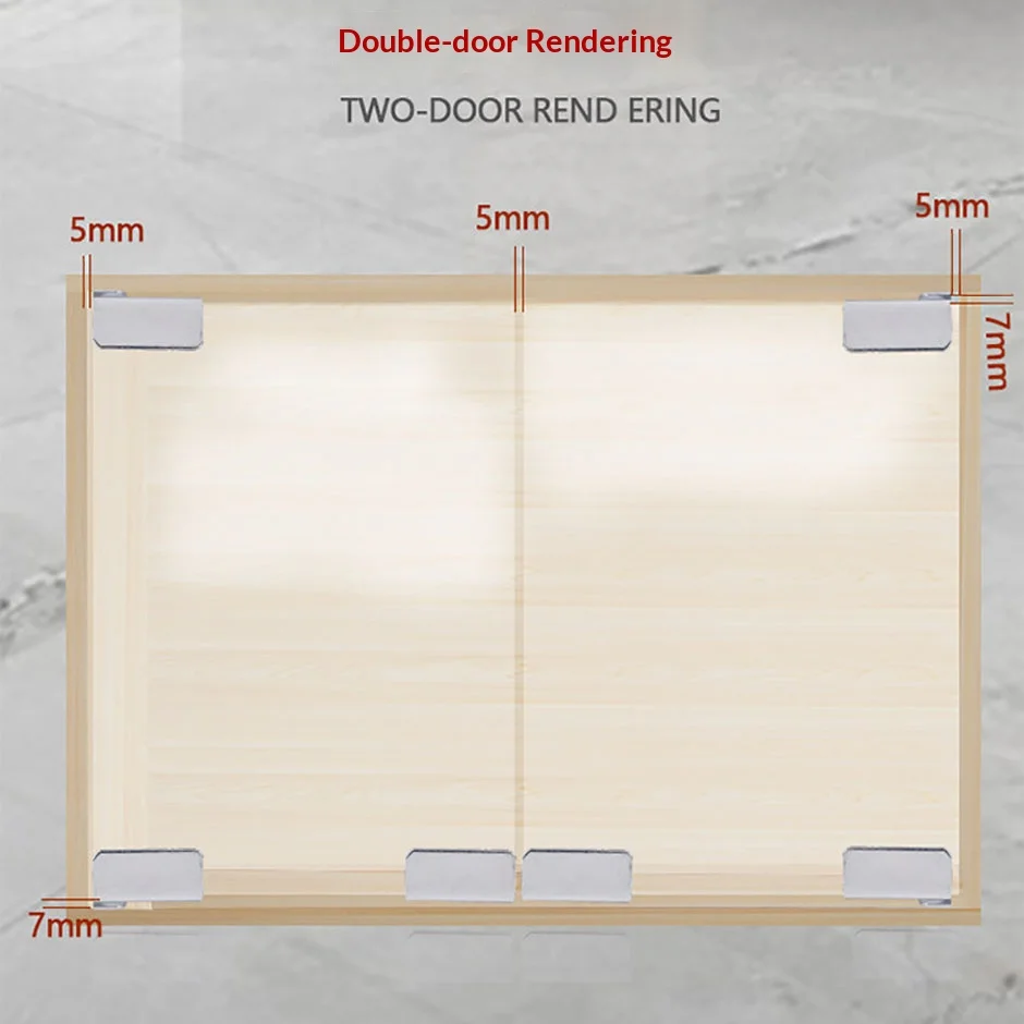 Universal Side-Mounted No-Hole Glass Hinge Top & Bottom Clamping for Pet Cabinet Display Cabinet Wine Case - Glass Clamp