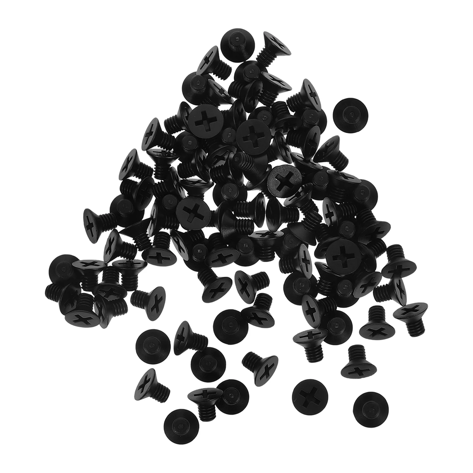 

100pcs Plastic Machine Screws White Nylon Flat Head KM4x6 Size Screw Nuts Plastic Washers Truss Gutter Mount Hardware Kit