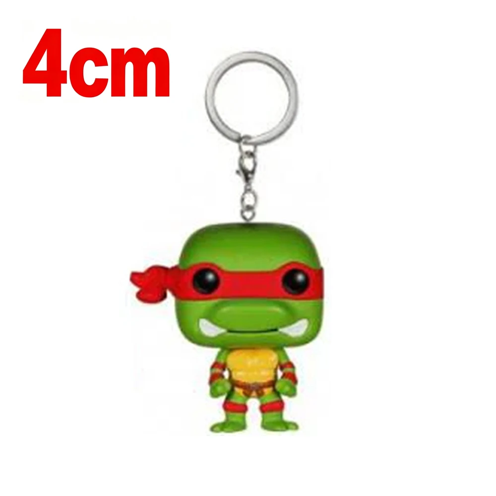 Newest Green Turtle Warrior Doll Keychain Vinyl Figure Key Ring Backpack Pendant Cartoon Animal Ornament Collectible Toy Gift - view 4