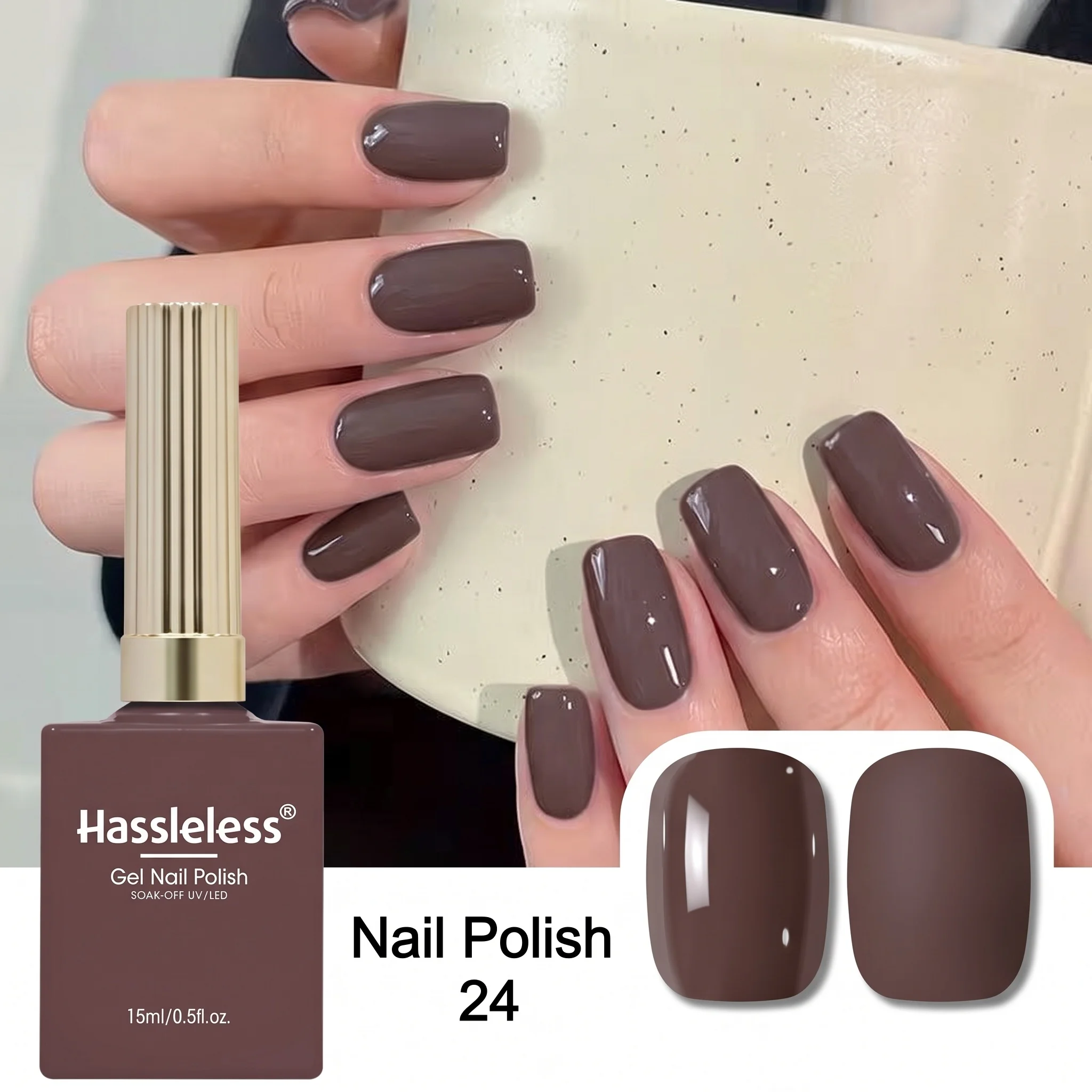 Hassleless 6Pcs Solid Color Gel Nail Polish Set, Easy to Apply, with Led Lighting Technology for Nail Shine, Long-Lasting Formula, Perfect for Busy People and a Must-Have for Professionals