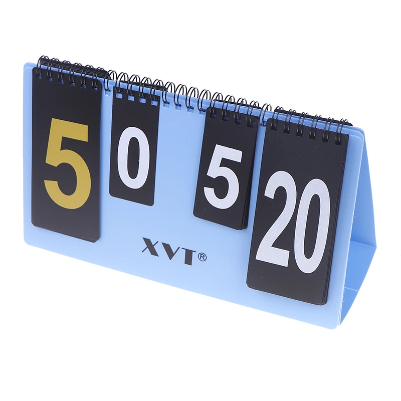 XVT Waterproof Rigid Plastic Table Tennis Scoreboard Score Indicator Portable Tabletops Flip Score Keepers Board