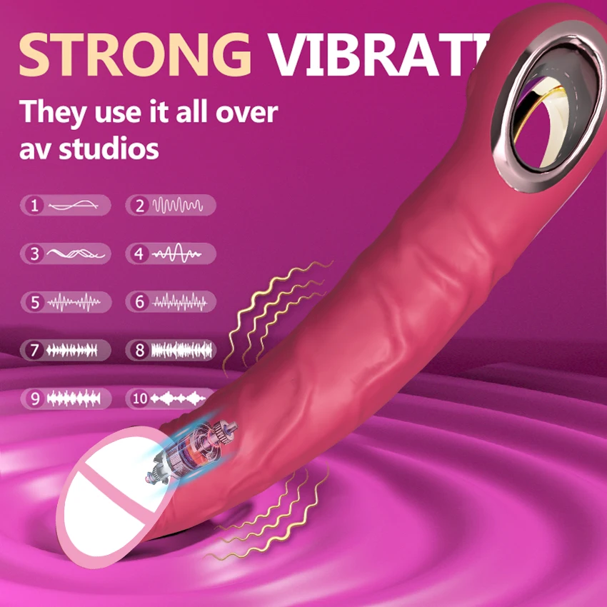 Realistic Dildo Vibrator G Spot with Female Stimulator Big Penis Anal Plug Adult Man Real Penis Sex Toys for Women 10 Modes