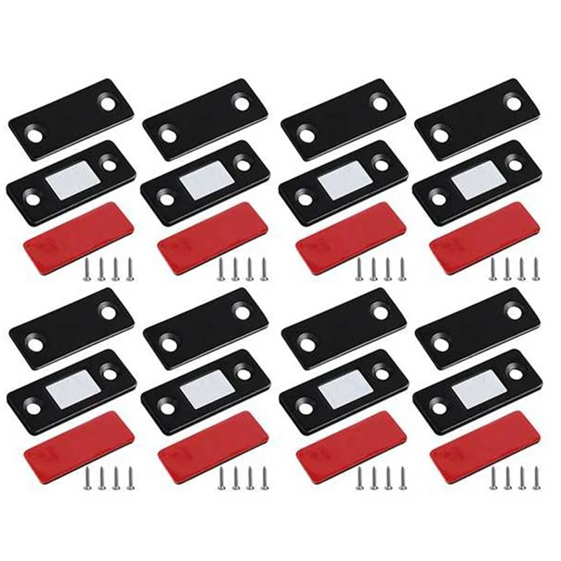 Tangkapan magnetik kabinet baru, 8 pak Ultra tipis pintu kabinet magnet menempel di Laci kabinet magnetik Latch penutup magnetik