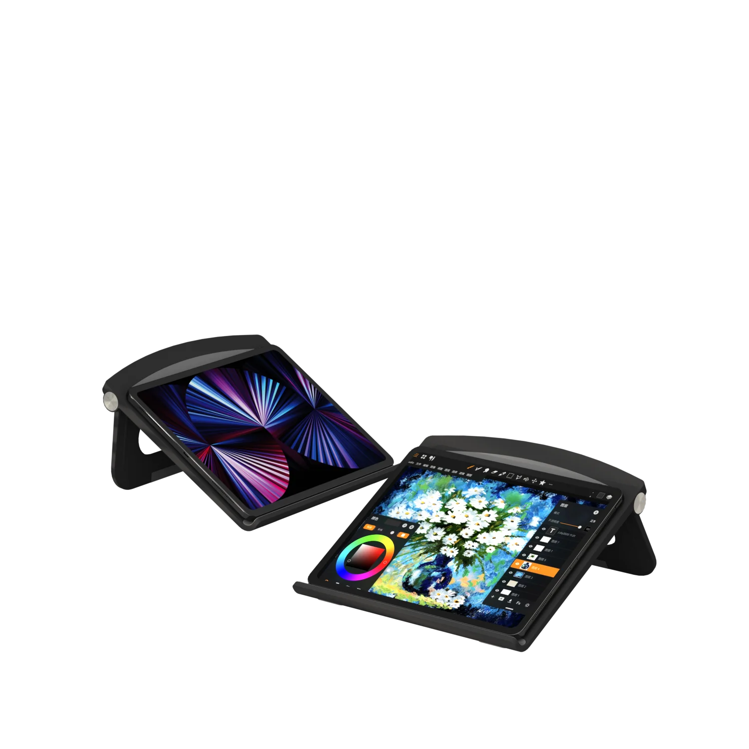 Penyangga laptop desktop, dapat dilipat, portabel, universal untuk tablet dan laptop, cocok untuk kantor dan bermain game.