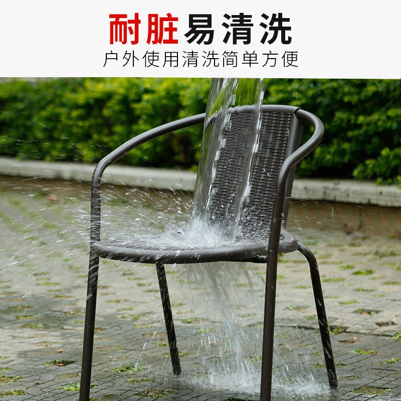 Sun Loungers,Outdoor Bed,Solid Wood , Rattan Woven Tables And Three-Piece Set, Outdoor Chairs Patio, Leisure Balcony,