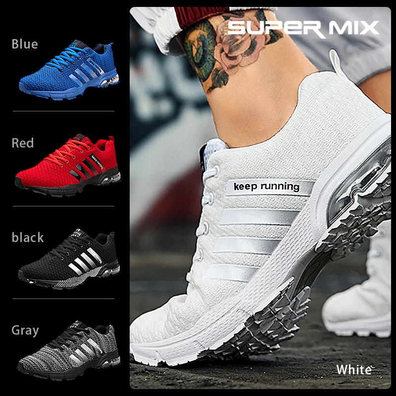 Men Sneakers Mens Shoes Breathable Trainers Fashions Mesh Sneaker Basket Tenis Hombre Unisex Shoe Big Size white shoes men 2023