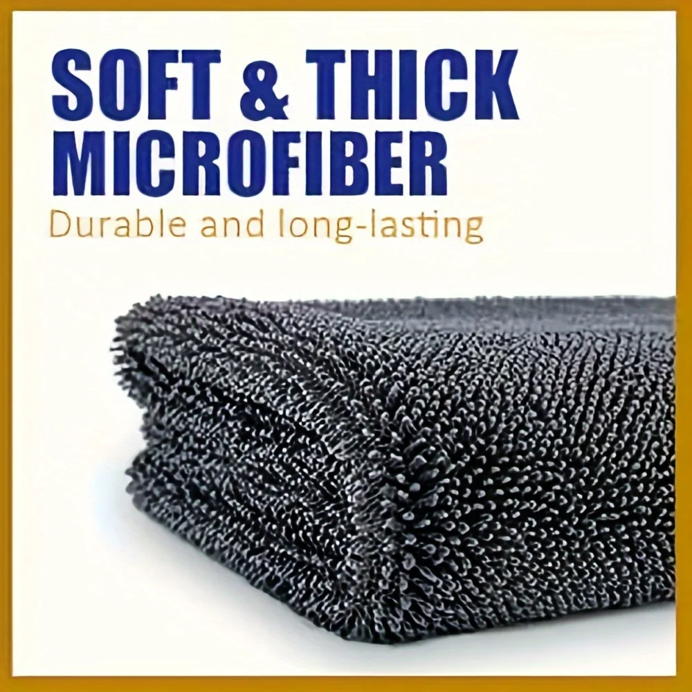 1pc Extra Large Car Towel - Ultra Absorbent Soft Non-Shedding No Stripe Quick Dry Detailing Cloth 24x35 Inches image 4