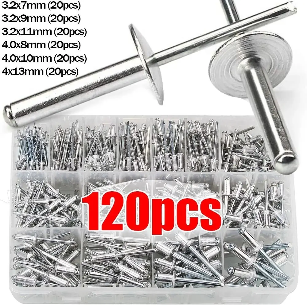 New Aluminum Alloy Pop Rivet Dome Head Multiple Sizes Dome Head Blind Rivet Mandrel Exhaust Rivet