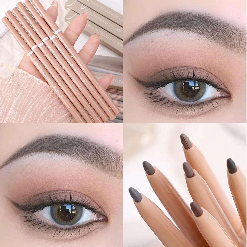 Long Lasting Eyebrow Pencil Makeup Matte Waterproof Double Head Sweat-proof Non-Smudged Eye Brow Pen Enhance Beauty Cosmetics