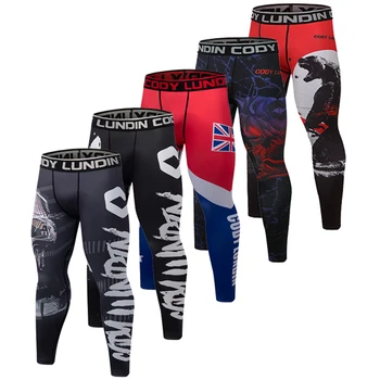 Cody Lundin Compressie Broek Mannen Uv Hardlooppanty Gym Yoga Legging Voor Atletische Sublimatie Print Bjj Legging