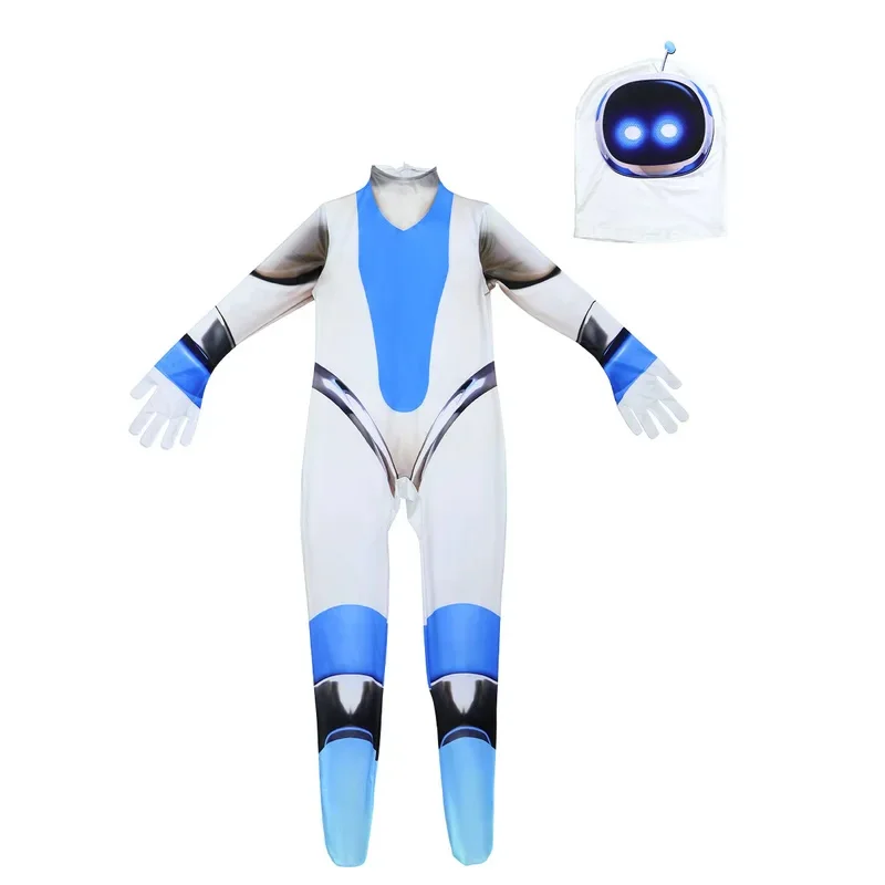 Nuovo Modello Astro Bot Gioco Bambini Adulti Cosplay Tuta Copricapo Completo Spettacolo Costume di Carnevale Abito da Festa