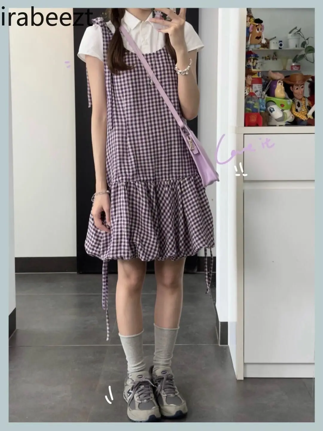 Two Sets of Summer New Short-sleeved Shirt Halter Dress Age Reduction Style Casual Cinjunto De Dos Piezas Mujer