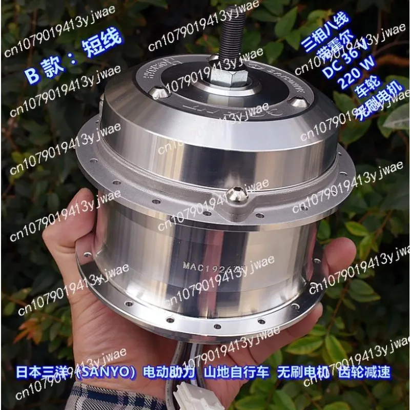 Electric assist, mountain bike, brushless wheel motor, one-way clutch, gear reduction