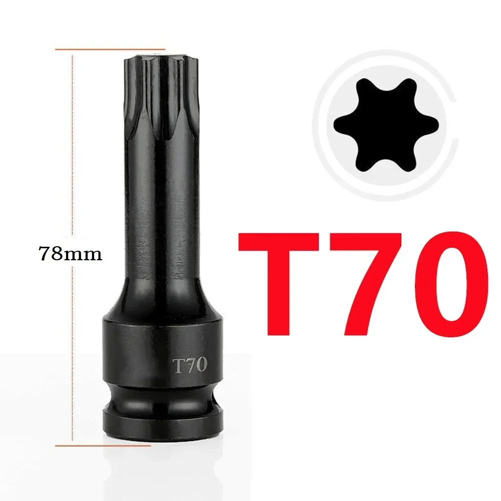 

1pcs Torx Socket Bits 1/2 Inch Drive Socket Adapter Screwdriver Bits T20 T25 T27 T30 T35 T40 T45 T50 T55 T60 T70 T80 Series