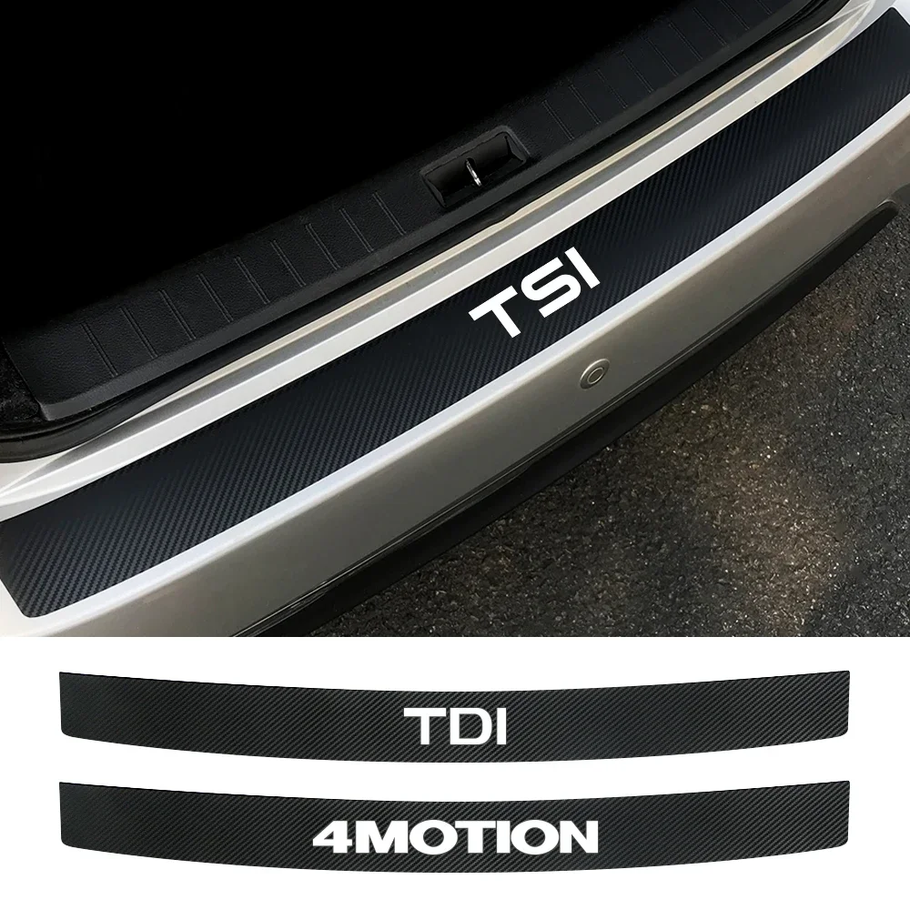 

Car Rear Bumper Trunk Stickers For VW Volkswagen TSI TDI 4Motion Tiguan Passat B5 B6 B8 Polo Golf 7 6 4 5 Beetle Car Accessories