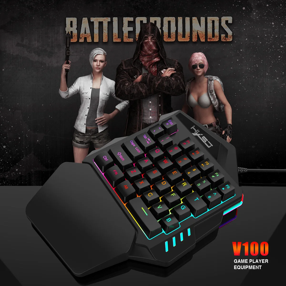One Hand Gaming Keyboard Mouse Kit Mobile Games Converter 3 In 1 Combo Kit Keyboard Adapter Controller for Gamer V100 Game Acces