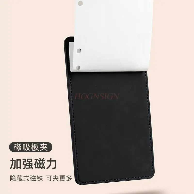 Leather pad, writing menu, clamp, dining table, hotel beverage note holder, kitchen ordering board holder, tax receipt holder
