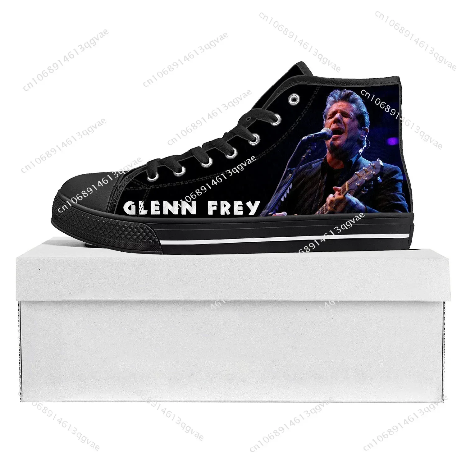 Glenn Frey Rock Singer High Top High Quality Sneakers Mens Womens Teenager Canvas Sneaker Custom Made Shoe Casual Couple Shoes