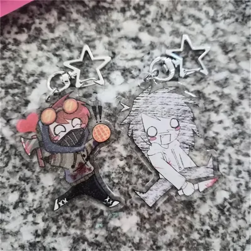 Jeff The Killer Keychain Creepypasta Double Sided Glitter 2.5