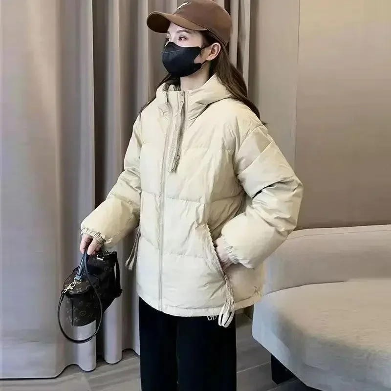 2024 nuovi parka invernali per donna cappotti imbottiti addensati giacca in cotone con cappuccio Solid Loose Winter Clothes Women