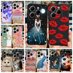 For Infinix Hot 40 Case Hot40 Pro X6836 X6837 Stylish Painted Cover Soft Silicone Phone Case For Infinx Hot 40 Pro Hot40 i Shell