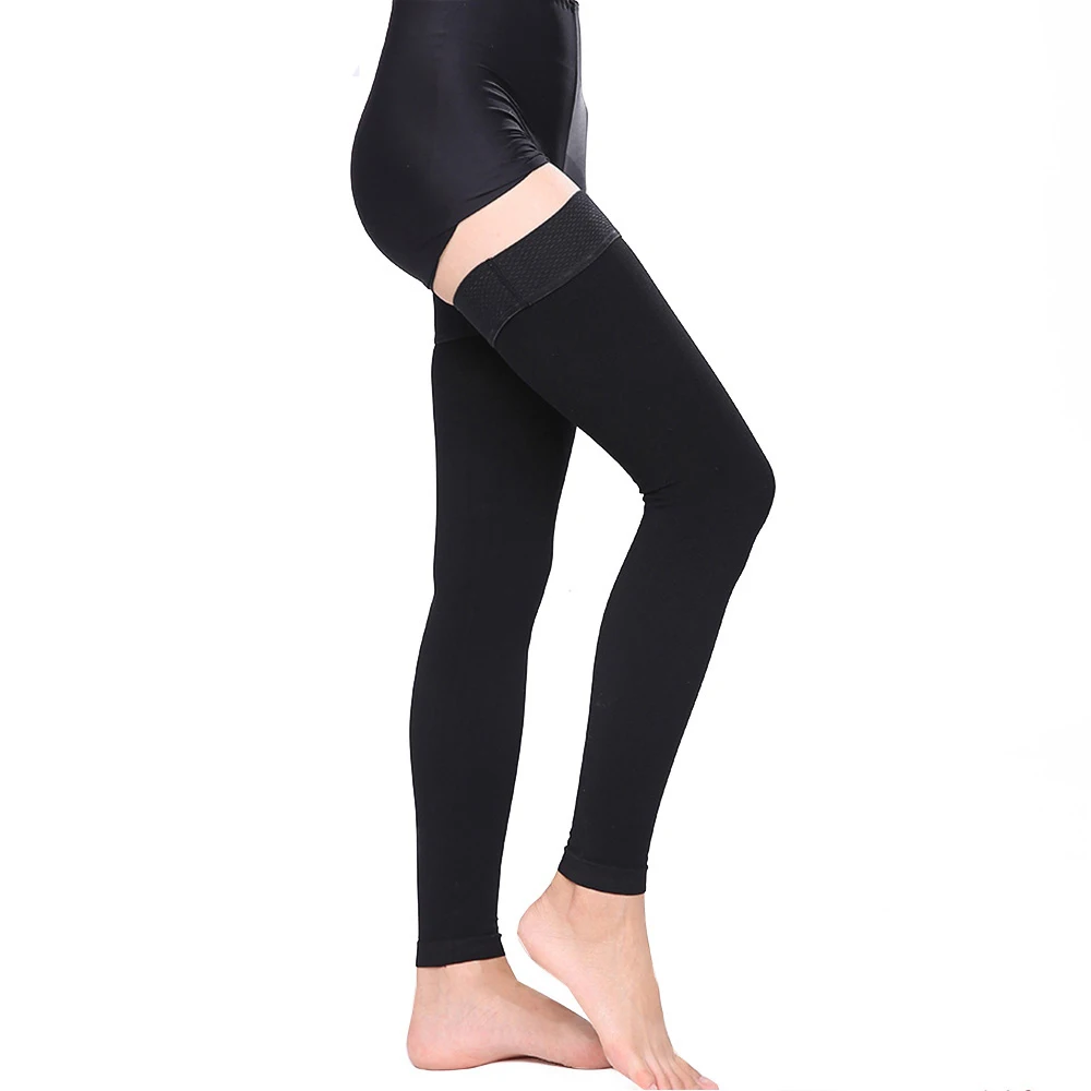 1Pair 23-32mmHg Thigh High Compression Stockings for Women Medical Grade Compression Socks Leg Guard for Sports & Entertainment