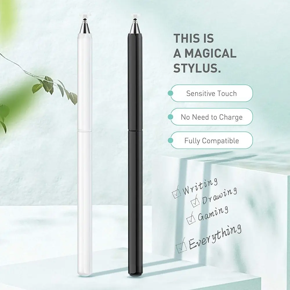 New Rotating Stylus Pen Replaceable High Sensitive Capacitive Touch Pencil Universal Transparent Disc Tip Drawing Pen