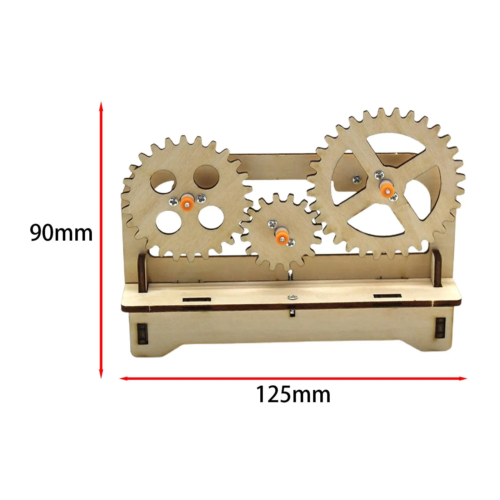 DIY Gear Transmission Toy Wood Craft Stem Project for Kids Educational Home