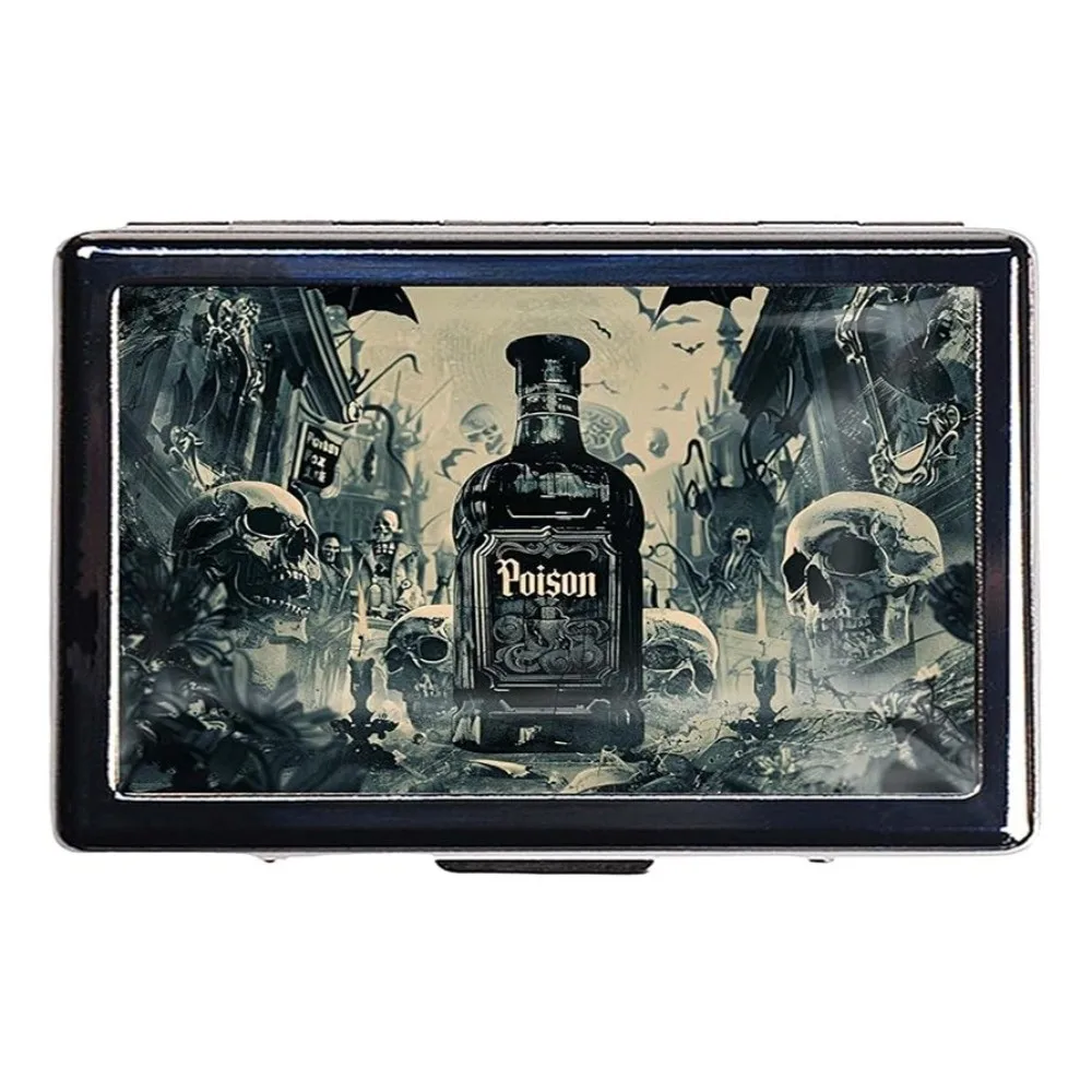 Vintage-Style Vintage Card Case Metal Material Easy Snap Cash Case Multi-function Versatile Design Card Holder ID Card Holder