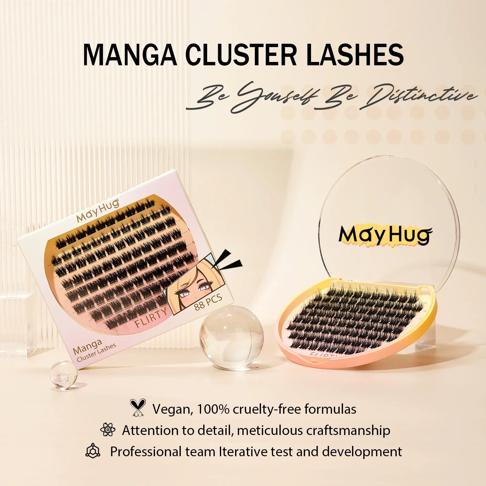 88 pçs mangá cílios cluster cílios postiços individuais lash clusters 3d individual mangá fofo macio natural cílios extensão