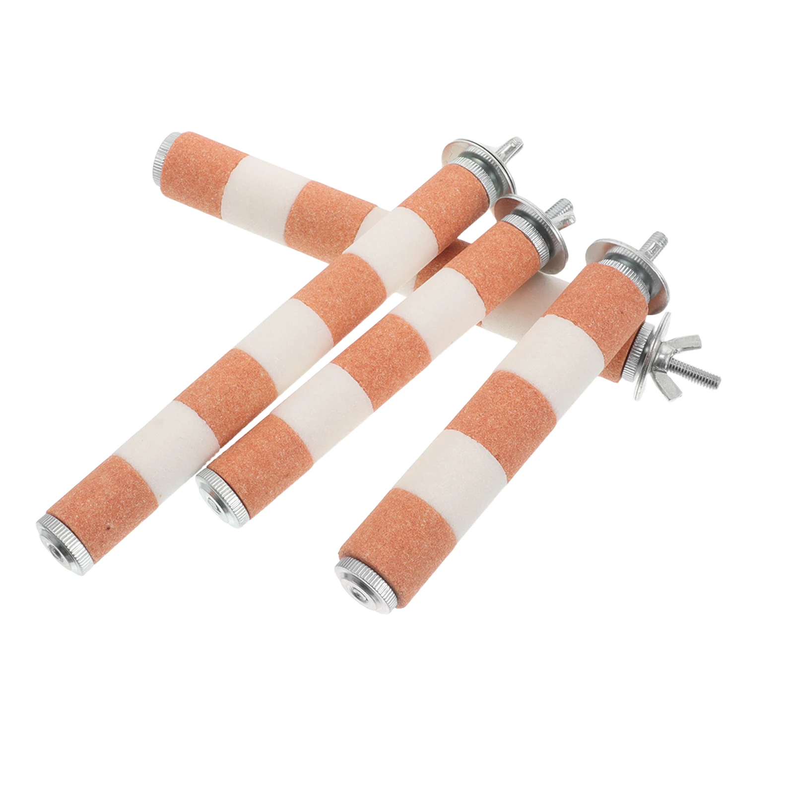 

4pcs Parrot Grinding Stick: Bird Cage Perch For Claw Beak Maintenance, Chewing Climbing Exercise, Parrot Chew Perch Accessory