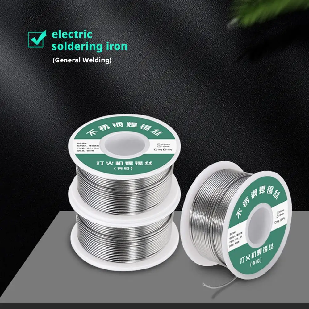 20/50/100g Stainless Steel Solder Wire Rosin Core Flux-Cored Easy Flow for Steel Copper Iron Aluminum Welding Torch No Need