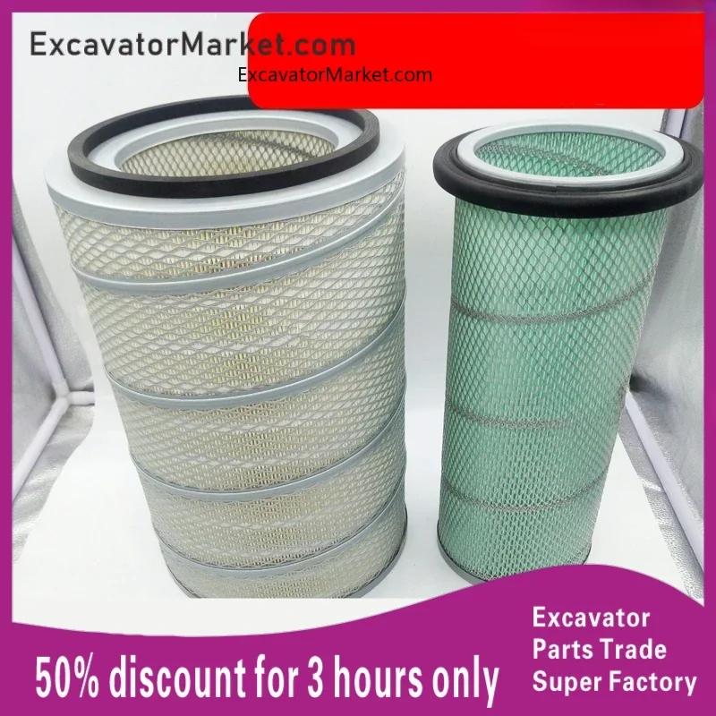 For SANY SY 285/335/365/305-8/-9 excavator air filter High-quality air filter excavator accessories For excavator