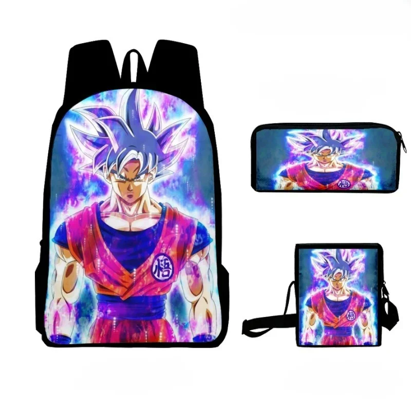 

Printed Dragon Ball School Bag Backpack Primary and Secondary School Students Backpack Messenger Bag Pencil Bag Wukong