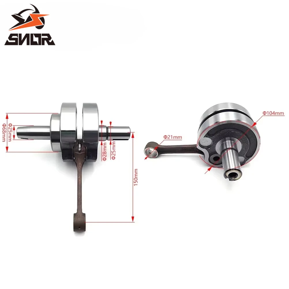 SNOR دراجة نارية 2 السكتة الدماغية محرك العمود المرفقي الجمعية مع تحمل لياماها DT230 LONCIN MT250 GPX TSE250R HJ250H