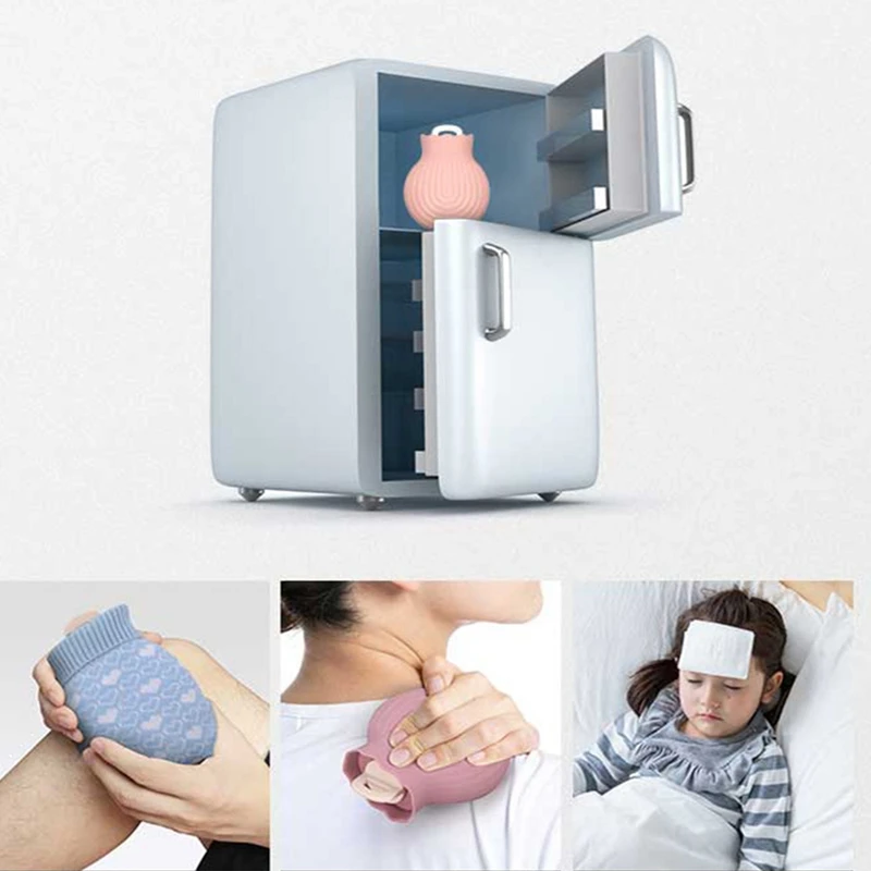 Bottiglia di acqua calda portatile in silicone addensato in inverno Scaldamani per studenti a prova di esplosione con riscaldamento a microonde
