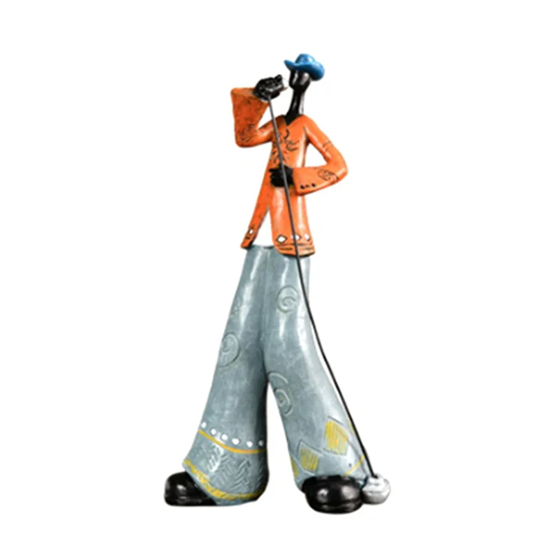 

ABMH-2 шт. фигурки джазового оркестра, винтажные фигурки музыканта, статуи из смолы, украшение для рабочего стола, ретро скульптура, домашний декор в помещении