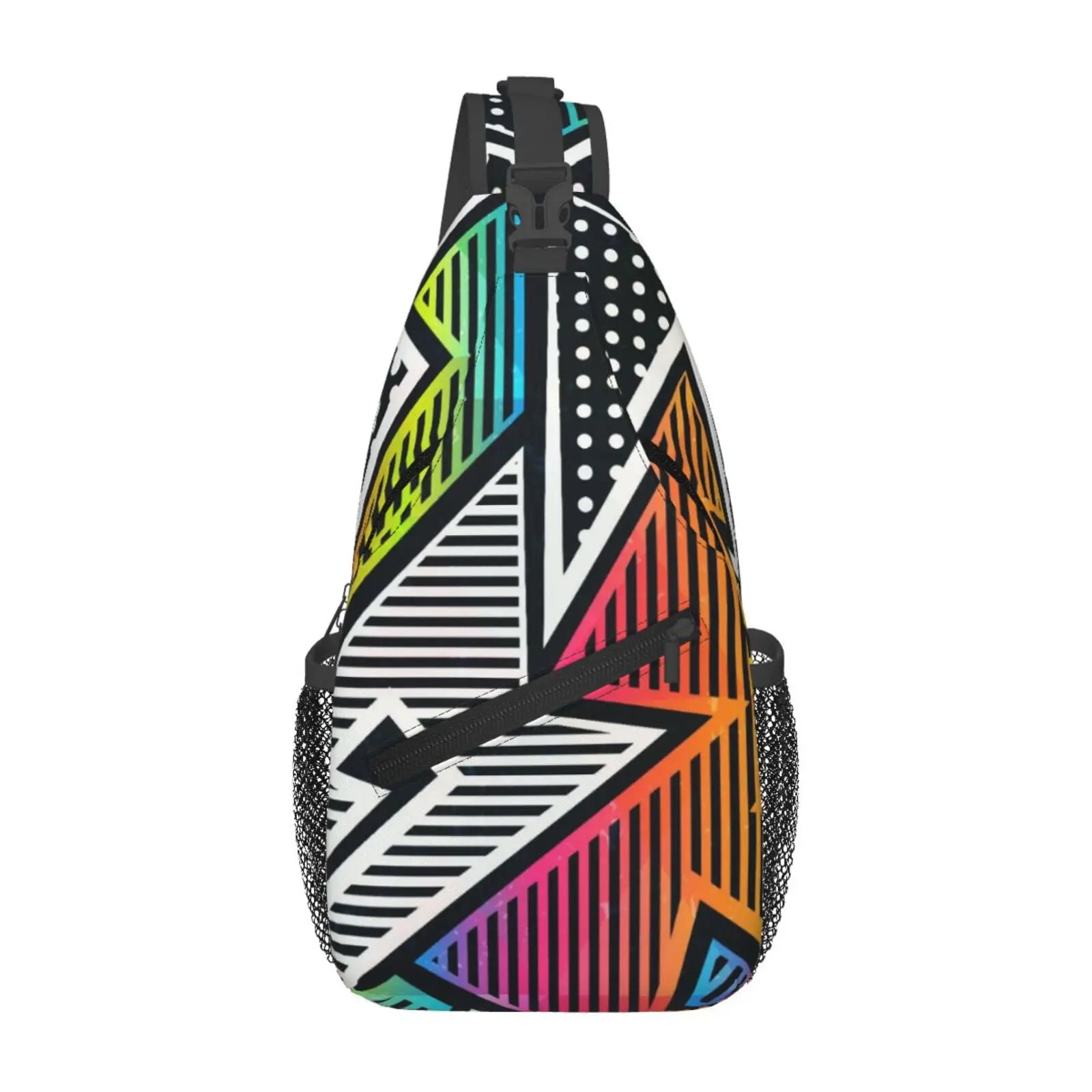 Crazy Graffiti Pattern Sling Bag Casual Crossbody Backpack Travel Hiking Daypack Lightweight Chest Purse Fashion Shoulder Bags