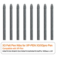 Puntas de repuesto de fieltro X3 / X3Pro Plus, 10 piezas para XP-Pen Artist10 2nd/Artist12 2nd /Artist13 2nd/Artist16 2nd/Pro 16/Deco LW