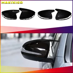 For Mercedes-Benz E GLC S C Class W205 W213 X253 W222 W238 Mirror Caps Glossy Black Cover Car Accessorie