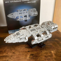 MOC the Original 1978 Battlestar Galactica Building Blocks Set DIY Icons Spaceship Model Kids Creative Assemble Brick Toys Gift