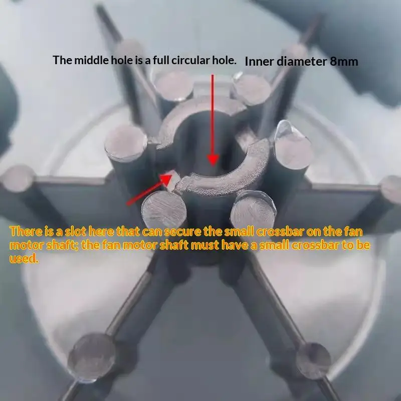 Wear-resistant 5-Leaf Fan Blade with Nut Cover Universal Replacement for Stand Desk Fans Home Use