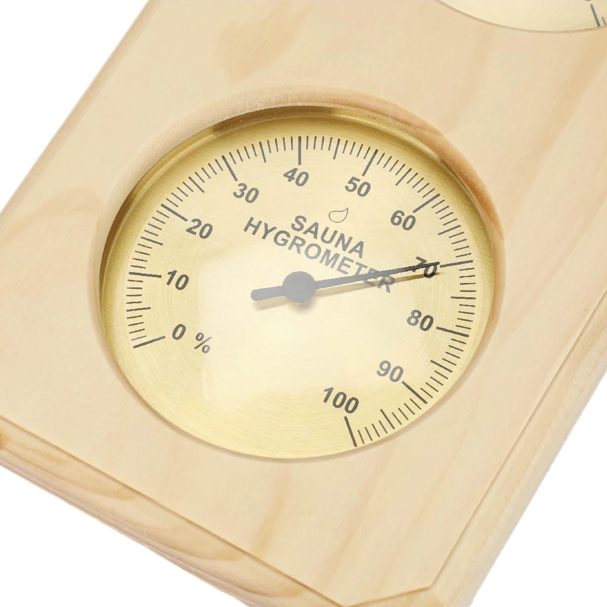 KT THERMO Wood Sauna Thermometer & Hygrometer, Wall-Mounted Spa Accessory, Mechanical, No Battery Required - For Family Hotel Sa