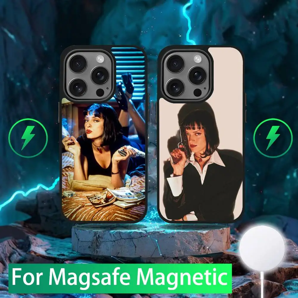 

Film P-Pulp Fiction Phone Case For iPhone 16,15,14,13,12,11,Pro,Max,Plus,Mini,SE New Magsafe Magnetic Wireless Charging