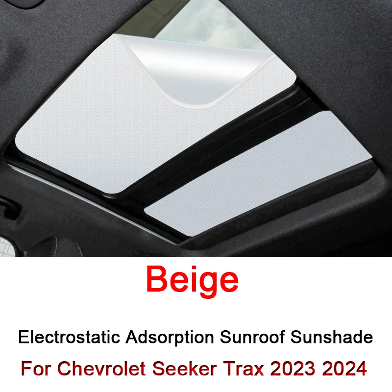 For Chevrolet Seeker Trax 2023 2024 Electrostatic Adsorption Car Roof Sunshade Skylight Blind Shading Windshield Sunroof Cover